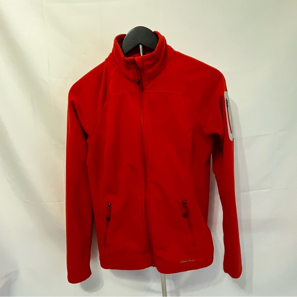 Eddie Bauer Athletic Woman’s Medium Orange Fleece Full Zipper Jacket